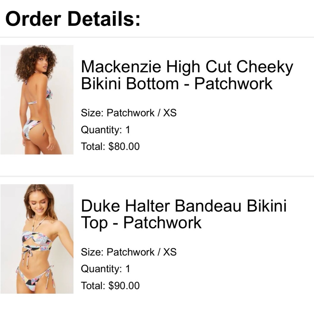 Frankie’s Bikinis Patchwork Bikini Set - image 3